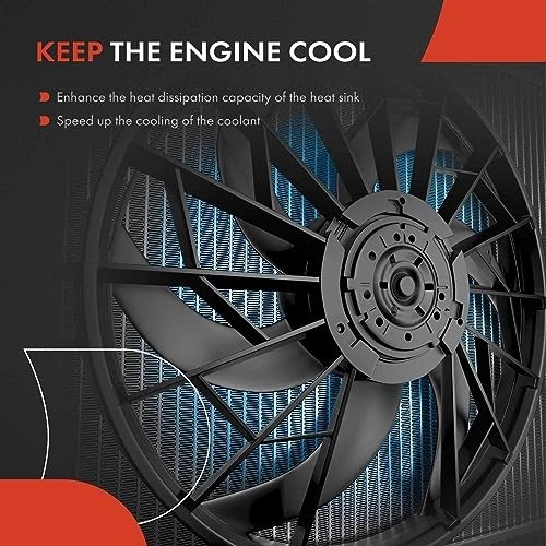 A-Premium Engine Radiator Cooling Fan Assembly Compatible with Select Jeep Model