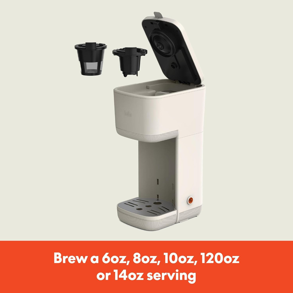 Single Serve Coffee Maker, K Cup & Coffee Ground Compatible with Removable, Adju