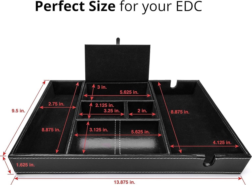 Valet Tray for Men, Nightstand Organizer, Entry Table Organizer