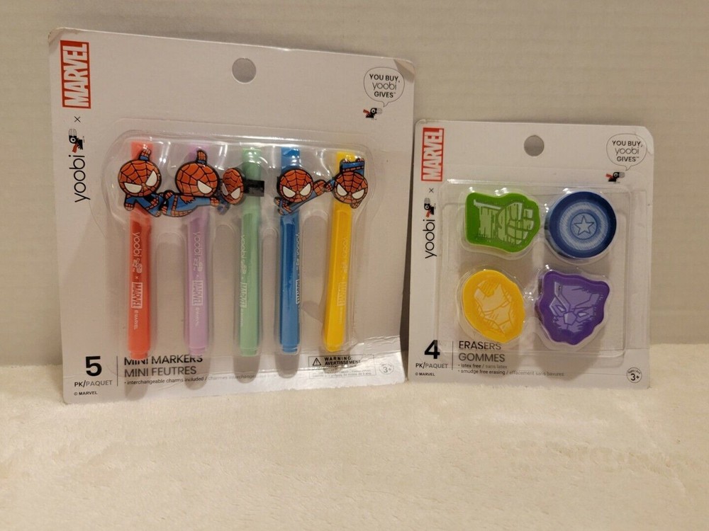 Yoobi marvel Erasers & Mini Markers