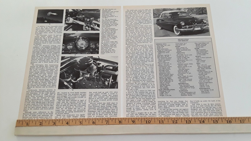 1949 MERCURY ORIGINAL 1993 ARTICLE