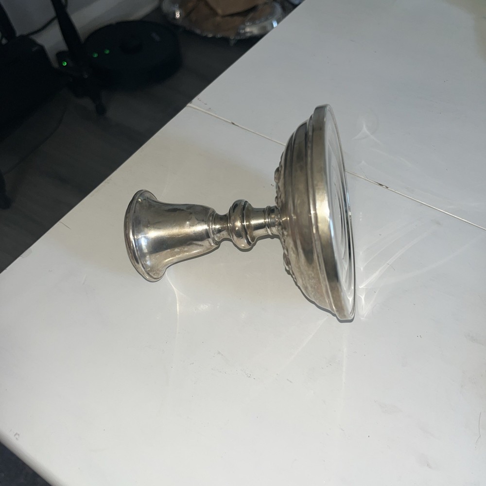 Gorham Sterling Candlestick Holder Floral Base Weighted. 4.5”