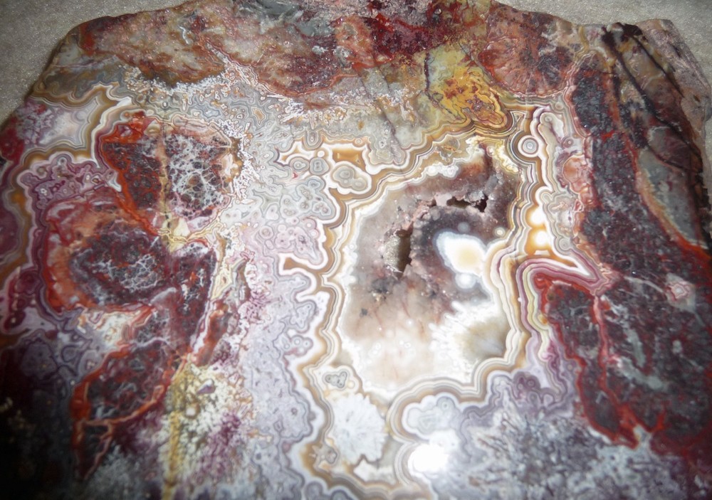 Polished Crazy Lace slab Display Piece