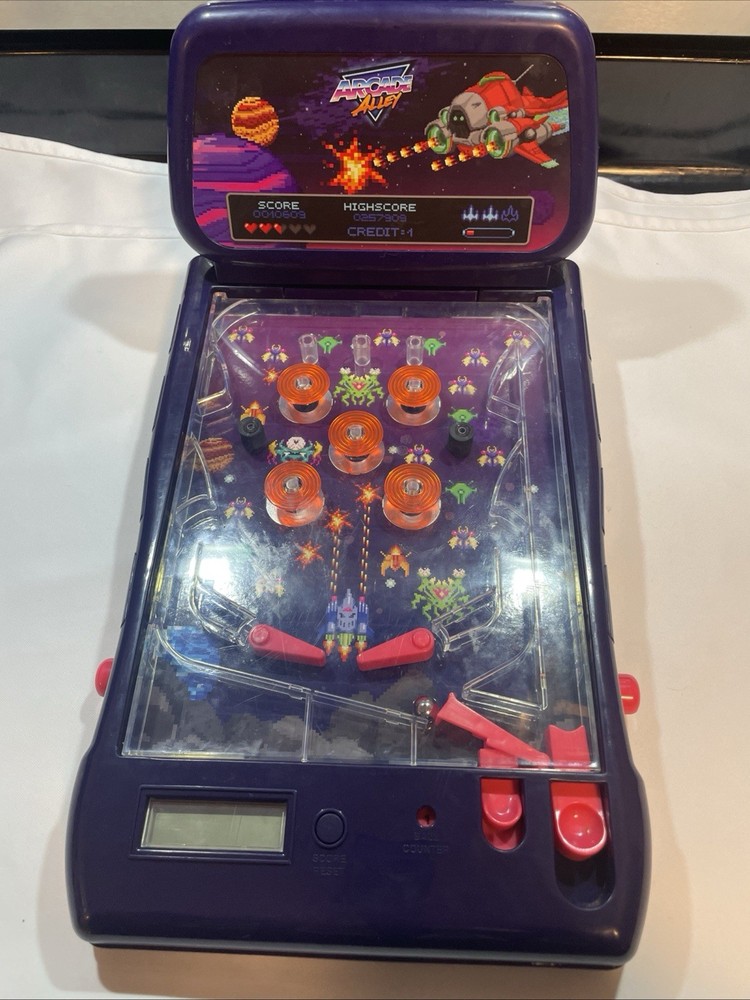 Electronic Arcade Pinball Tabletop Game W/Audio & Display. Tested-Works.