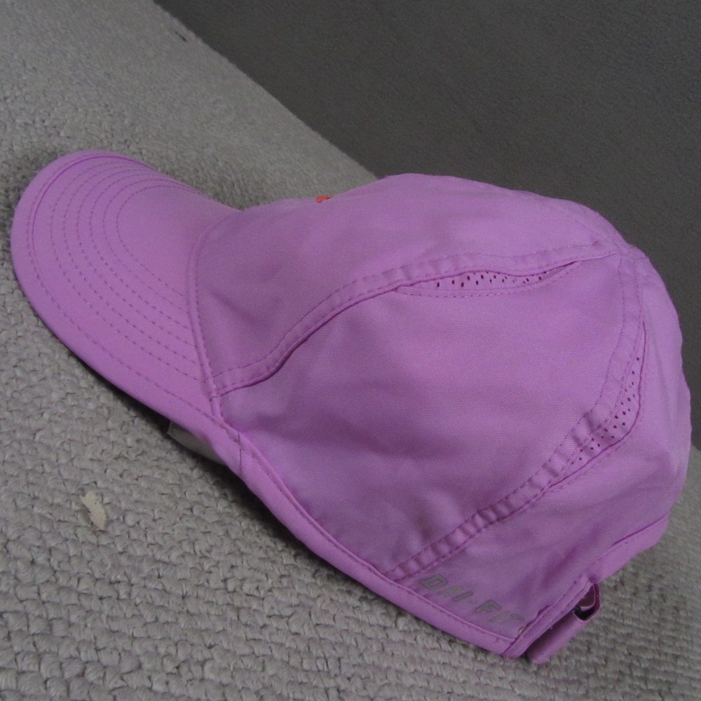 Nike FeatherLight Dri Fit Hat Adjustable Strap Performance High Visibility Neon
