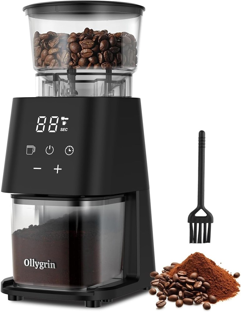 Conical Burr Coffee Grinder with Touch Panel with 30 Grinding Settings,2-12 Cups