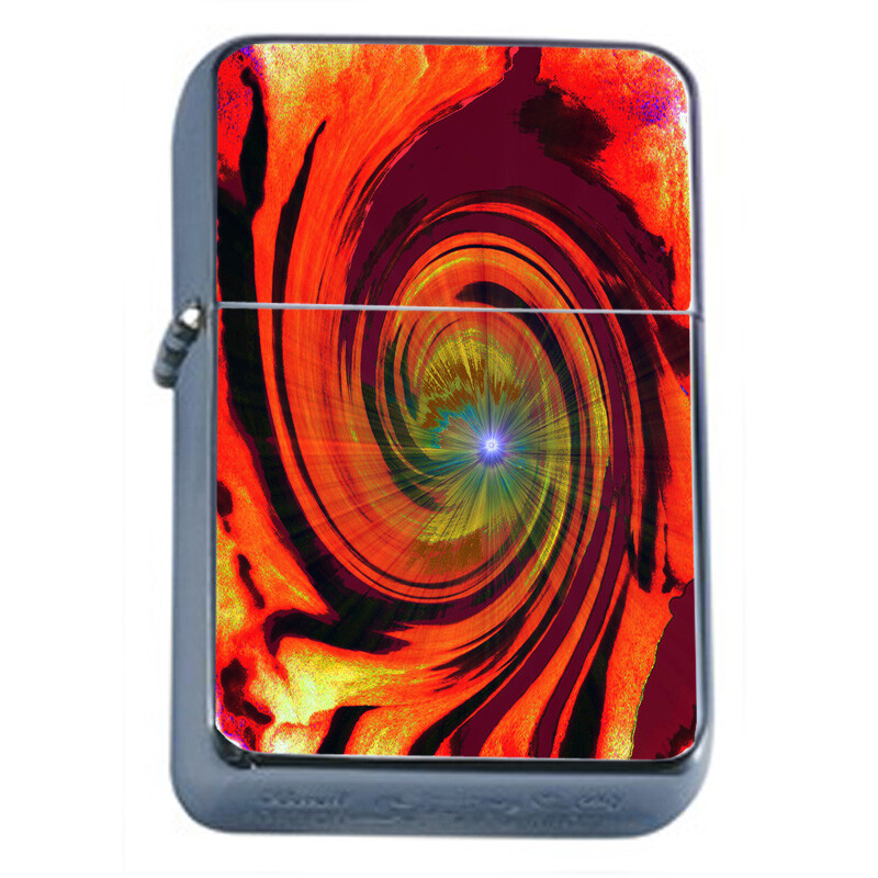 Abstract Art Em12 Flip Top Oil Lighter Windproof