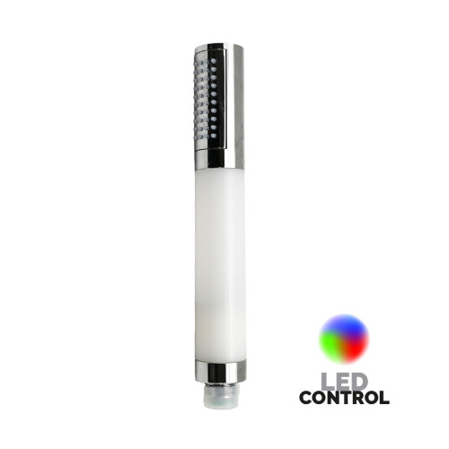 Chrome ABS Single Jet Multicolor LED Shower Shower Temperature Control