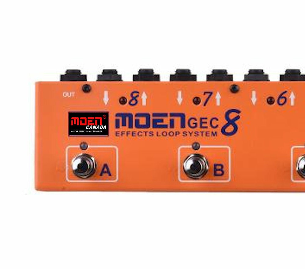 MOEN-GEC8 Orange Effect-Pedal-Commander-Effects-Loop-System-8-Loops-10 Presets