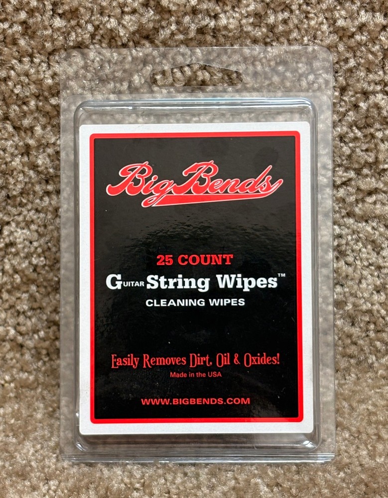 Big Bends Guitar String Wipes 25 Count