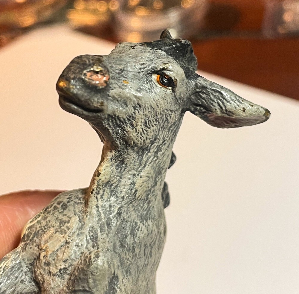 Rare Cold Painted Austrian Vienna Bronze Donkey
