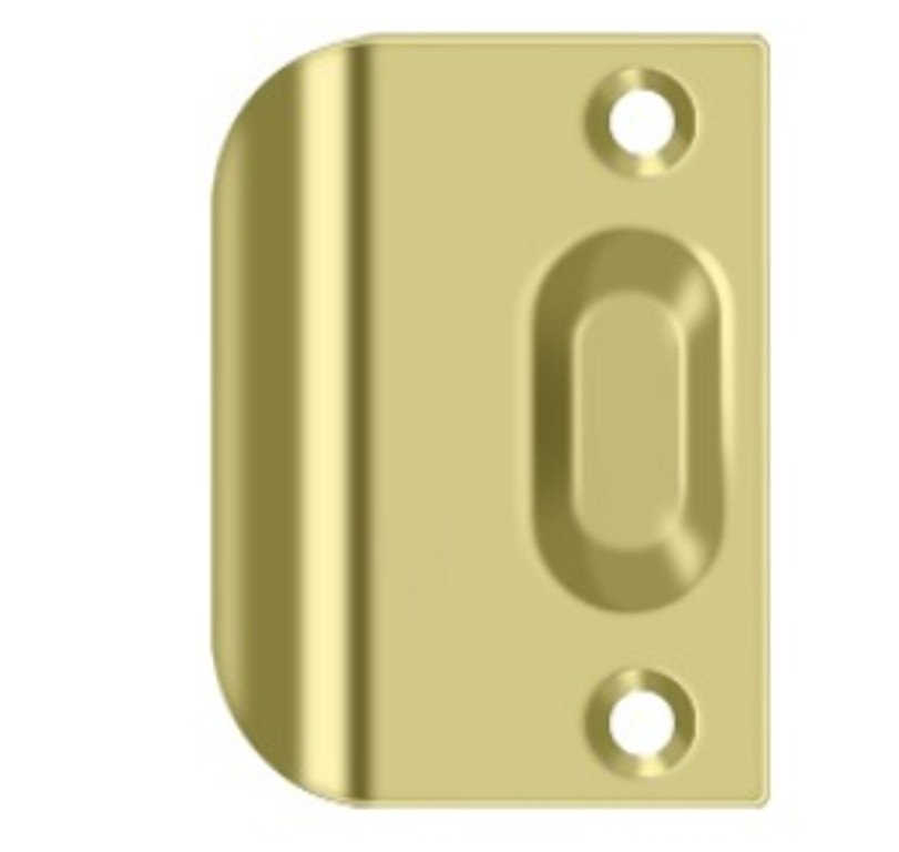Deltana FLSP335 Full Lip Strike Plate for Ball / Roller Catch | Solid Brass