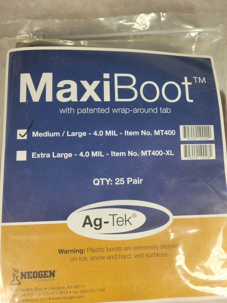NEOGEN CORPORATION Maxi Boot Boot Cover Medium/Large 25-Pr. MT400