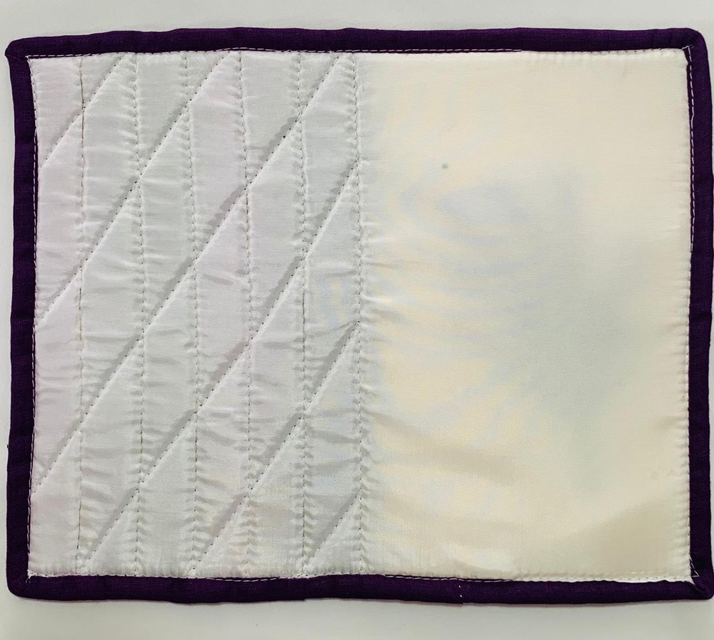 Hand embroidered quilted Mug Rugs (6 rugs)