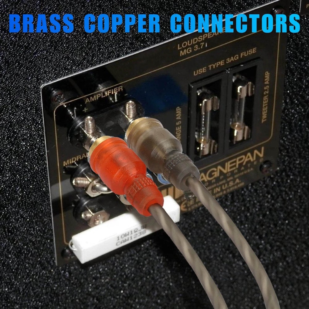 Professional 2PCS RCA Cables 2 Channel Twisted 4Ft Shielded Interconnect Wire