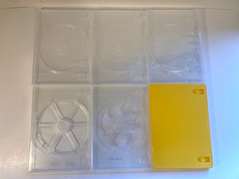 Empty Black Clear White Random Standard DVD Single Disc Storage Cases Lot 20