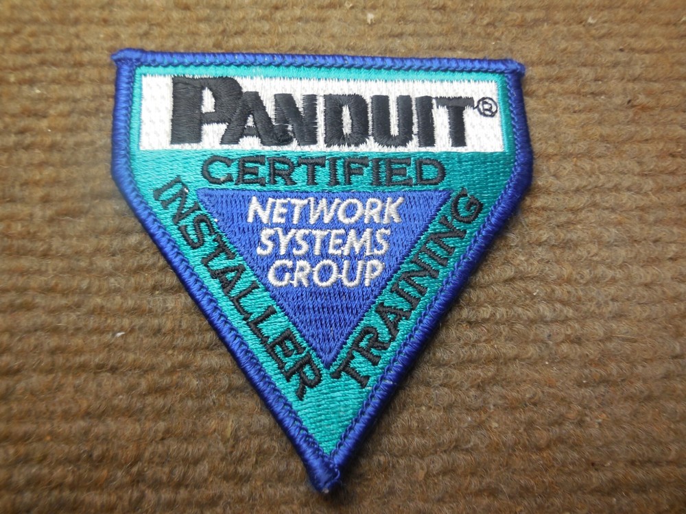 Vintage PANDUIT Network Systems Group Installer Training Cloth Advertising Patch