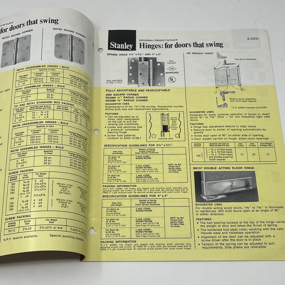 1980 Stanley Tools Hardware Residential Light Construction Products Catalog
