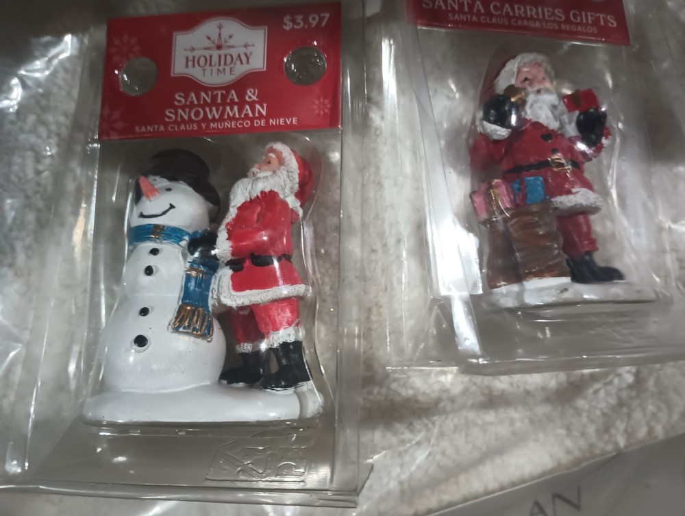 Miniature Santa and Snowman