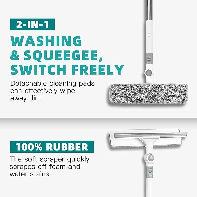 Eazer Squeegee Window Cleaner Tool 2 in 1