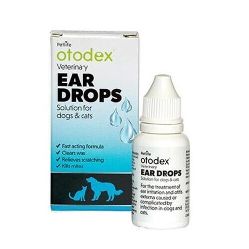 Otodex Dog Cat Ear Drops Clears Wax 14ml