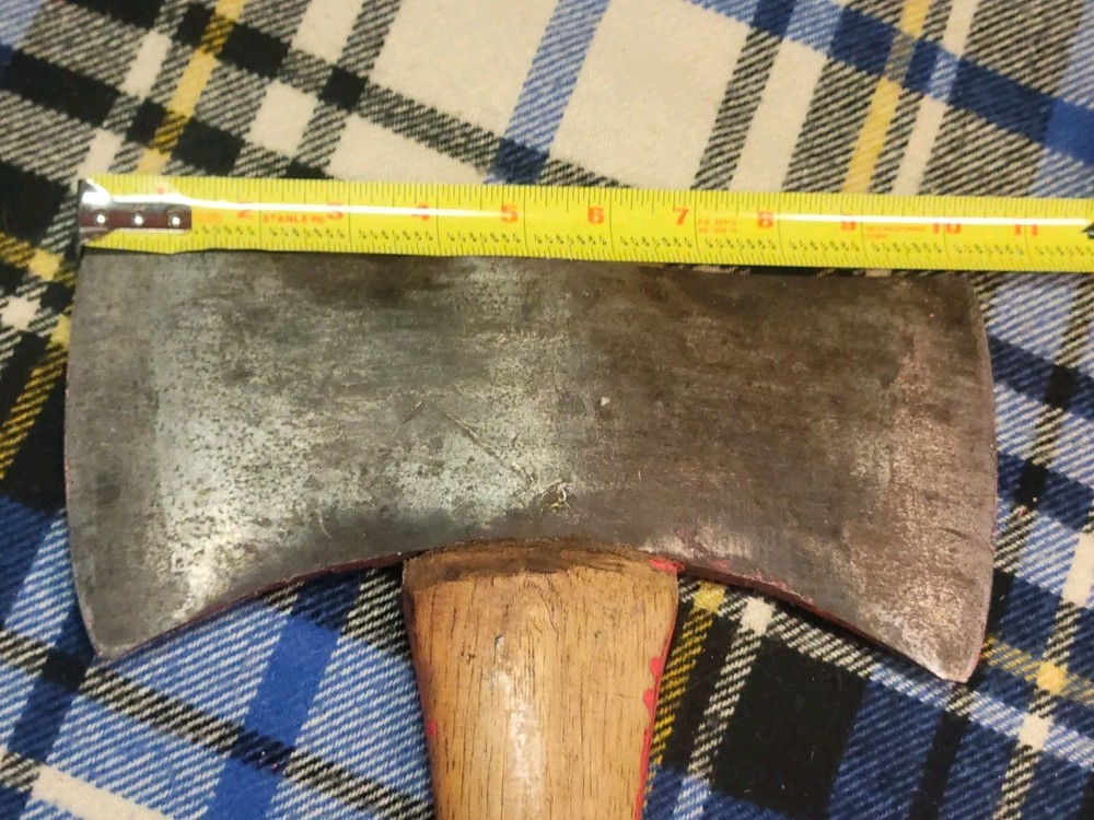 Vintage True Temper Vulcan Double Bit Axe Head w/ Hartwell Wood Handle