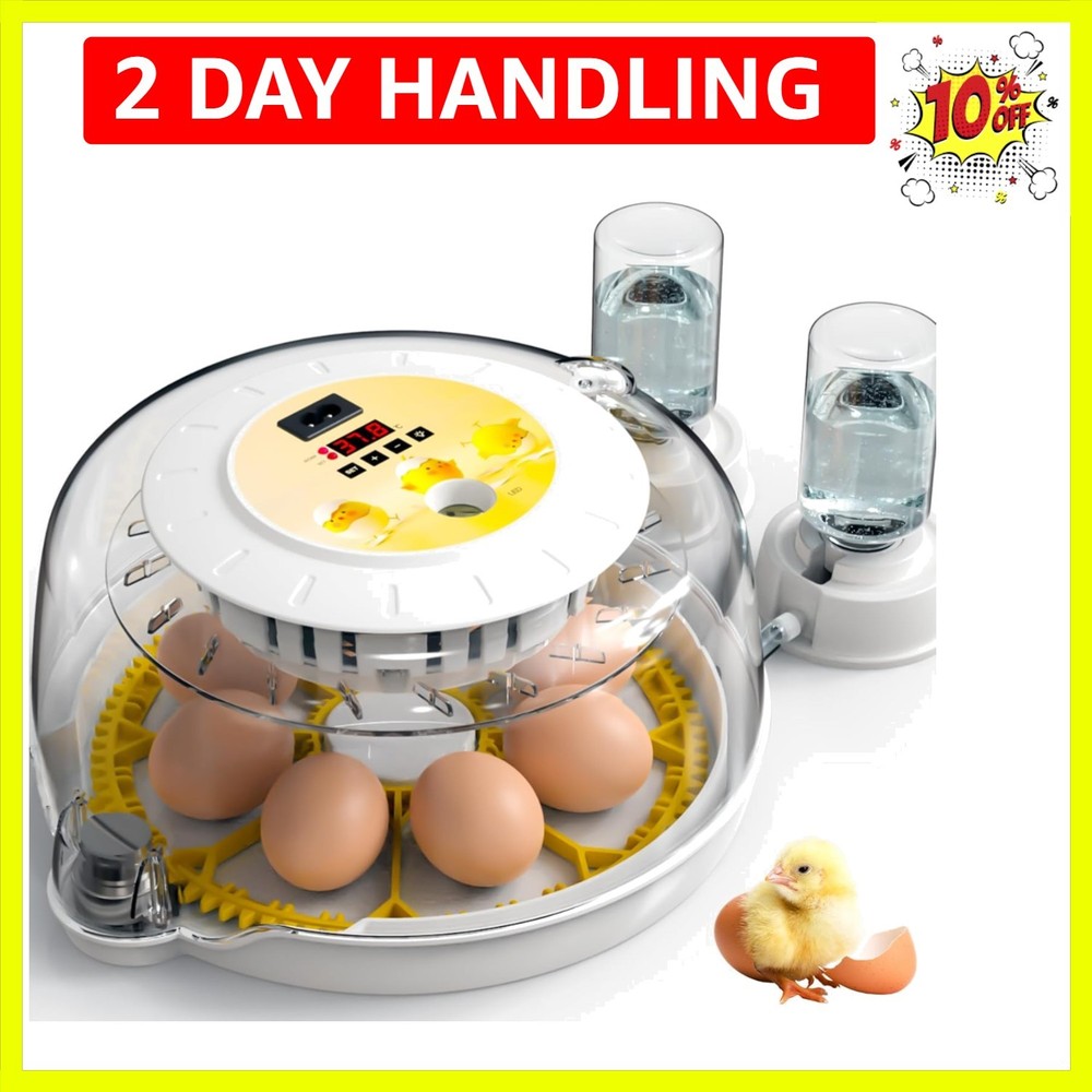 Egg Incubators for Hatching Eggs with Automatic Egg Turner, 8 Incubator for C...