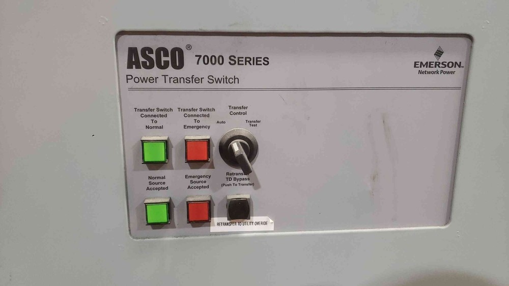 ASCO 7000 Series 4000A Enclosure Section - Includes Control Group & Logic As-Is