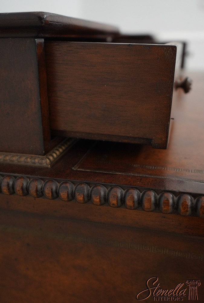 L66568: JOHN RICHARD Leather Top Mahogany Console Desk