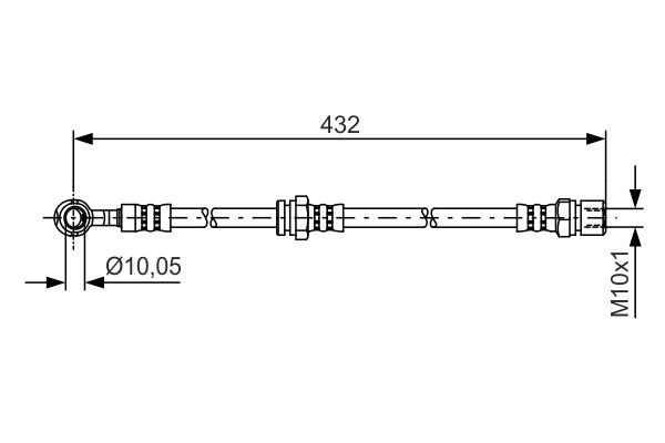 Brake Hose BOSCH 1987481383