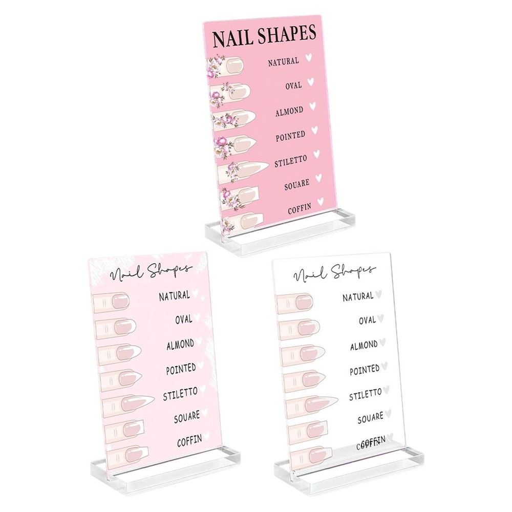 Nail Art Display Board, 2mm Acrylic Panel, Versatile Elegant Small Cute Manicure