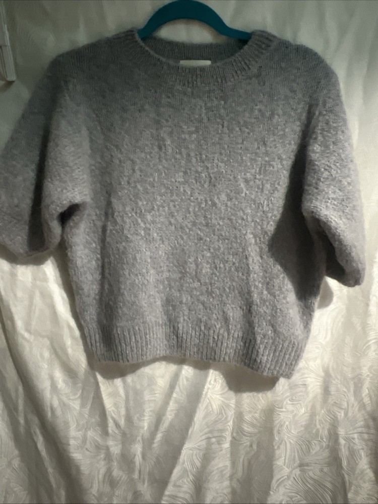 Dixie Sweater Size L Gray Mohair/Alpaca/polyamide/wool New