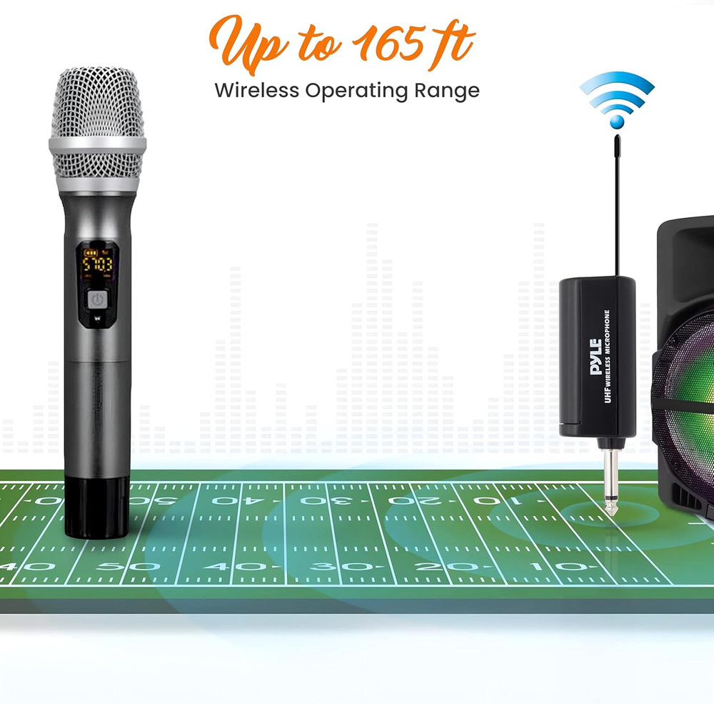 , UHF Wireless System Kit-Portable Professional Battery Operated Handheld Dynami