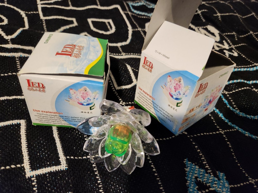 2 Two US Plug Colorful plugin night light.  Multicolored Lotus LED night light