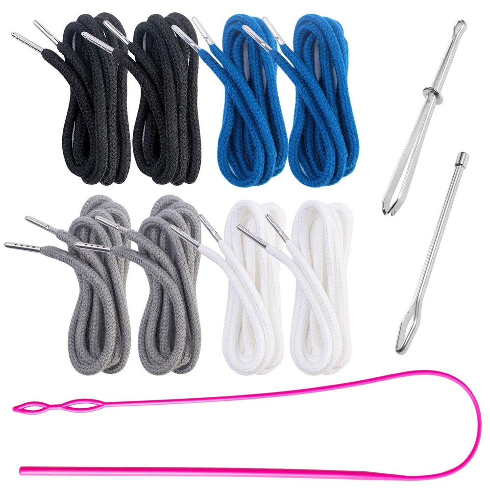 8 Pcs Drawstring Cord Replacement for Sweatpants Short Pants Jackets Coats