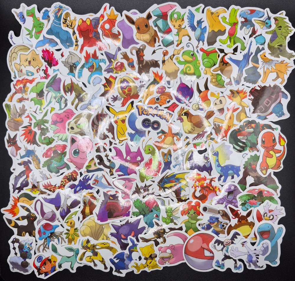 Pokemon Stickers 1000 Pack Master Bundle Decal Sticker Lot Bulk With Duplicates