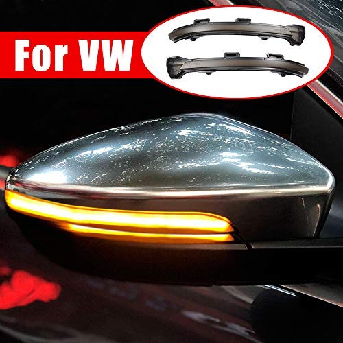 Dynamic Led Side Mirror Sequential Turn Signal Lights Smoked Lens For VW Golf