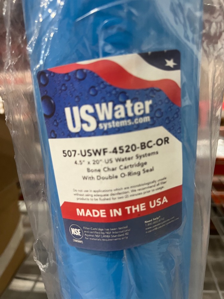 Bone Char Cartridge 4.5" x 20 DOUBLE O-RING SEAL