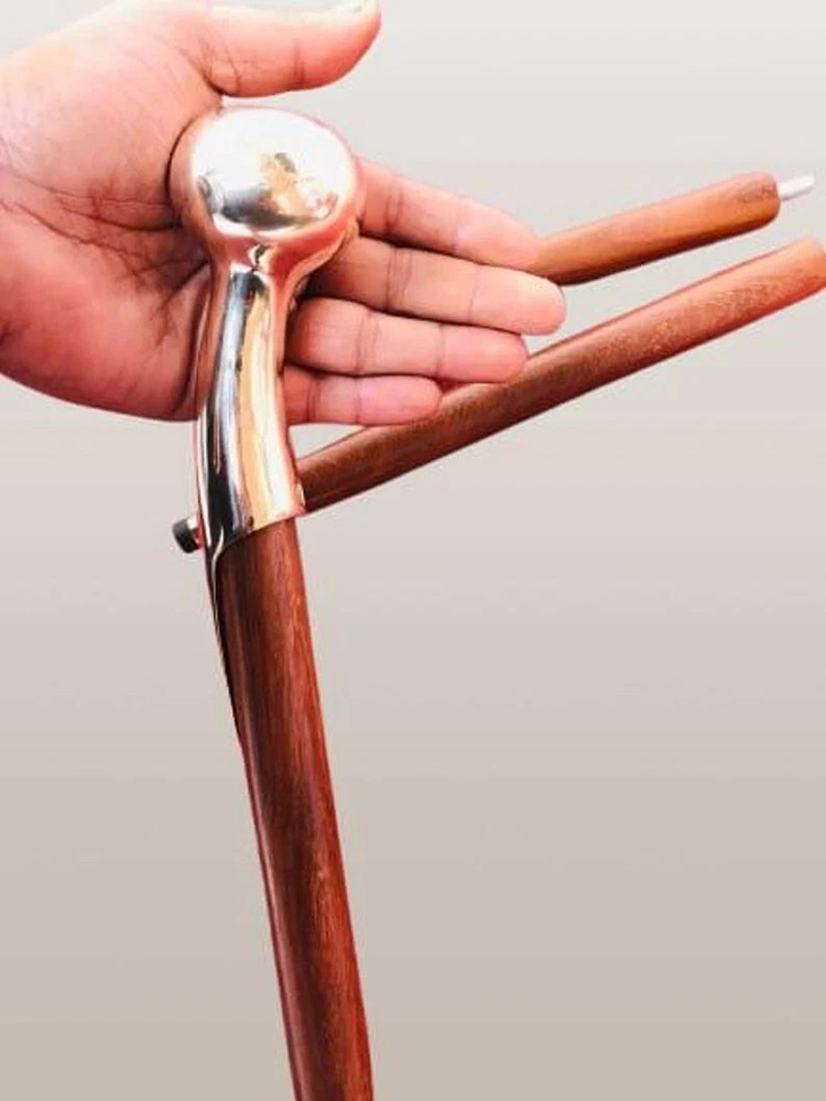 36'' NEW SOLID ANTIQUE SOLID BRASS HANDLE WOODEN WALKING STICK CANE VINTAGE