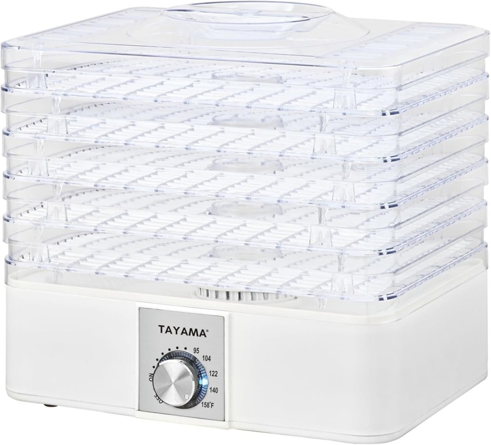 Tayama 5-Tray Stackable Clear Food Dehydrator