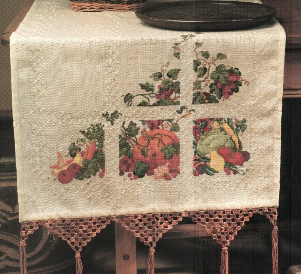 Vanessa Ann's BOUNTIFUL HARVEST TABLE RUNNER Single Cross Stitch Pattern