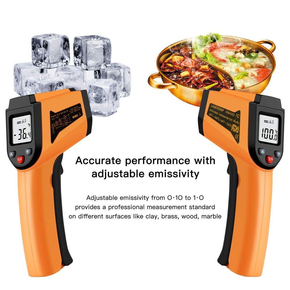 Infrared Temperature Gun Non-Contact Orange