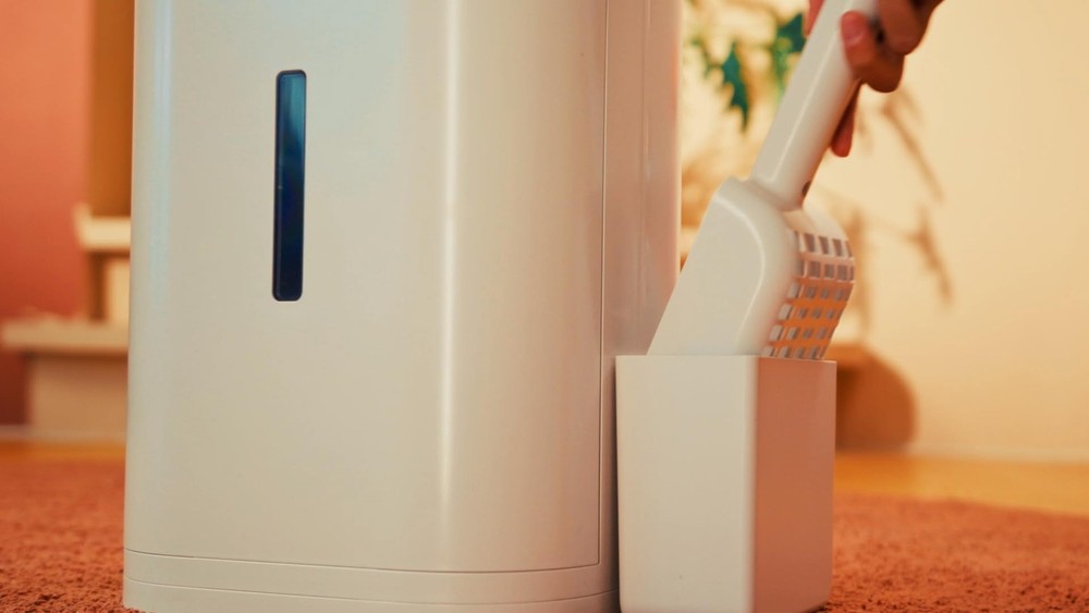 Litter Zero Premium Cat Litter Disposal System, White, Smart Waste Management...