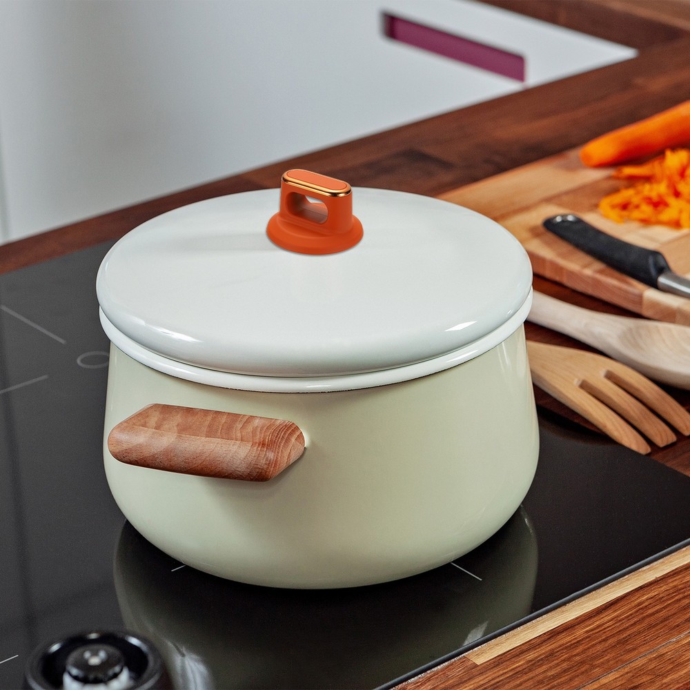 2 Pcs Replacement Pot Lid Handle, Heat-Resistant Handle for Kitchen, Orange