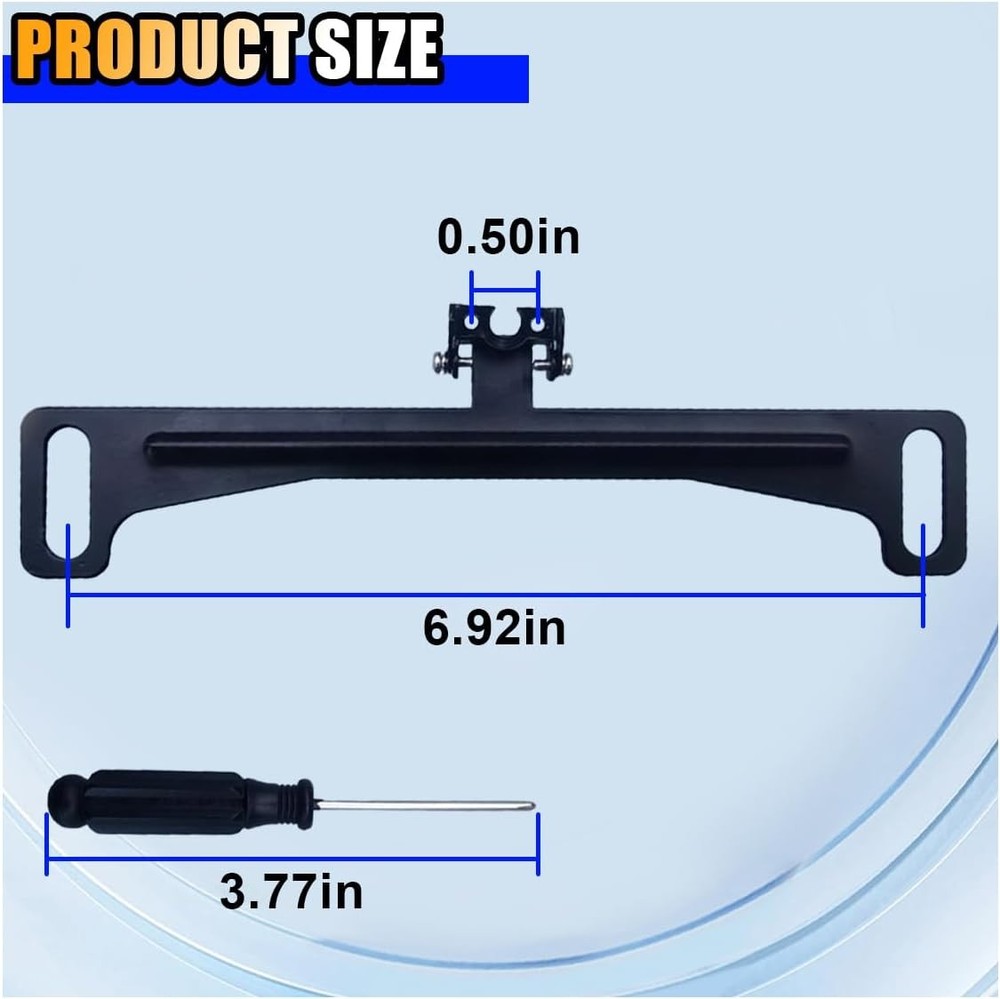Reverse Rear Camera License Plate Bracket, Installation Holder for Black