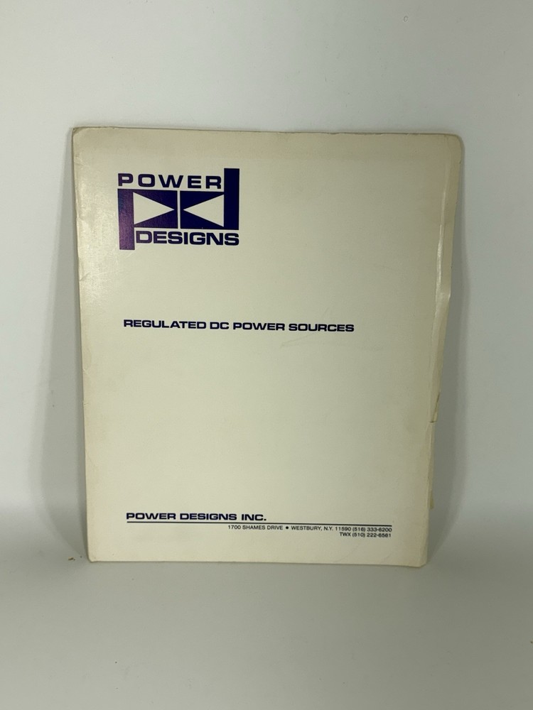 Power Designs Regulated DC Power Sources Products Presentation Data Sheets