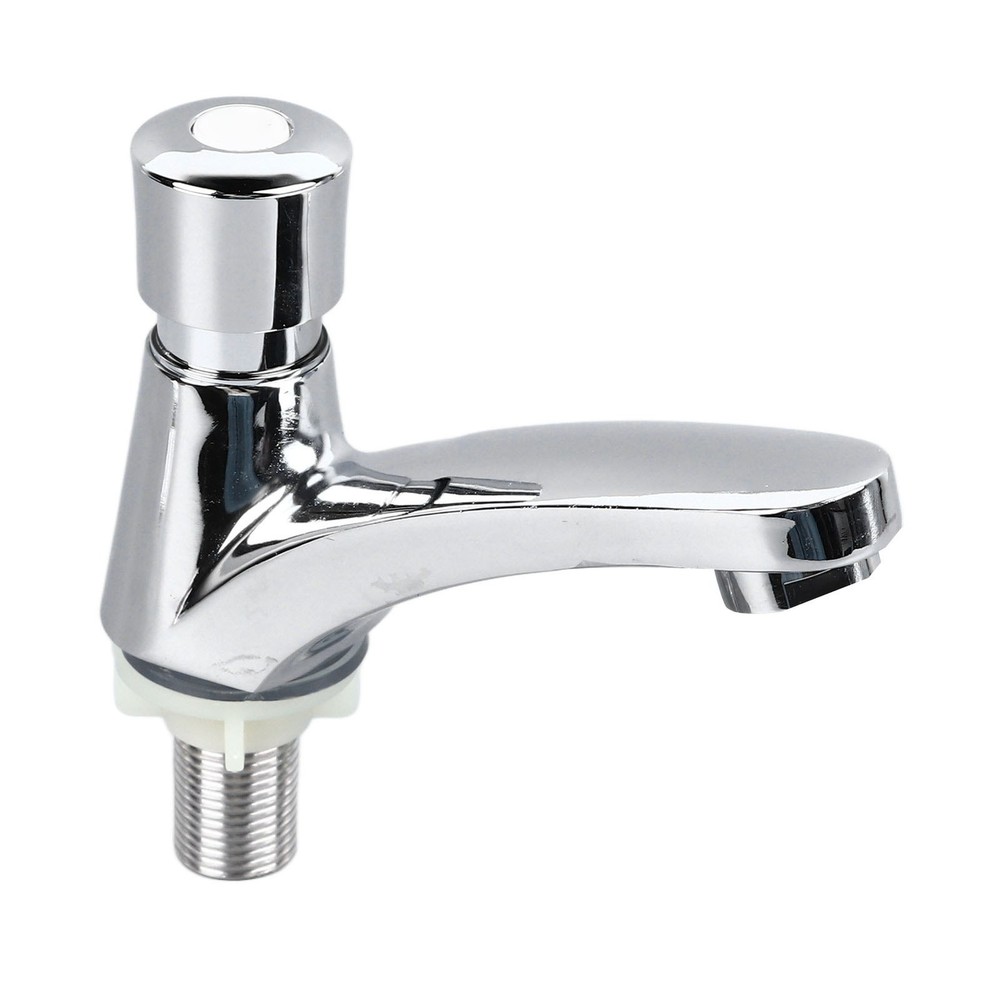 Basin Sink Faucet Push Button Design Water Saving Rugged Time Delay US