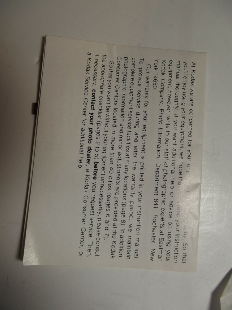 Argus C-3 Paperwork instruction booklet
