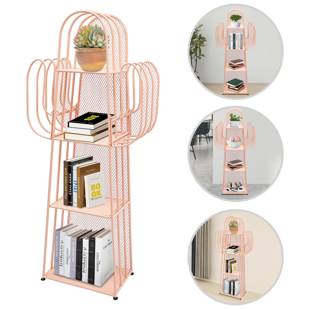 Modern 4 Shelf Bookcase Bookshelf Storage Display Rack Book Organizer Shelve
