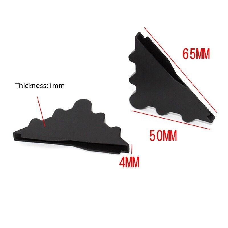 100Pcs Corner Protectors 4x50mm Plastic Triangle Corner Guards Cushion, Black